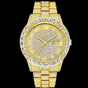 Luxury Trendy Hip Hop Bling Fully Iced Out Watch